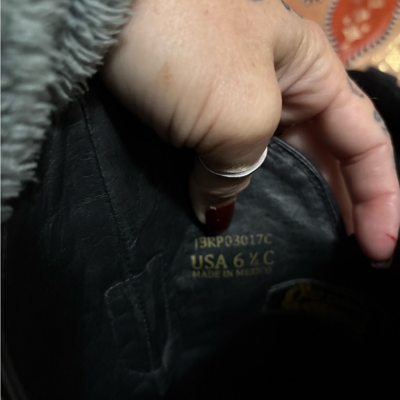 J.B. Dillon Black leather and sequined western weather and sequin western - Picture 8 of 10